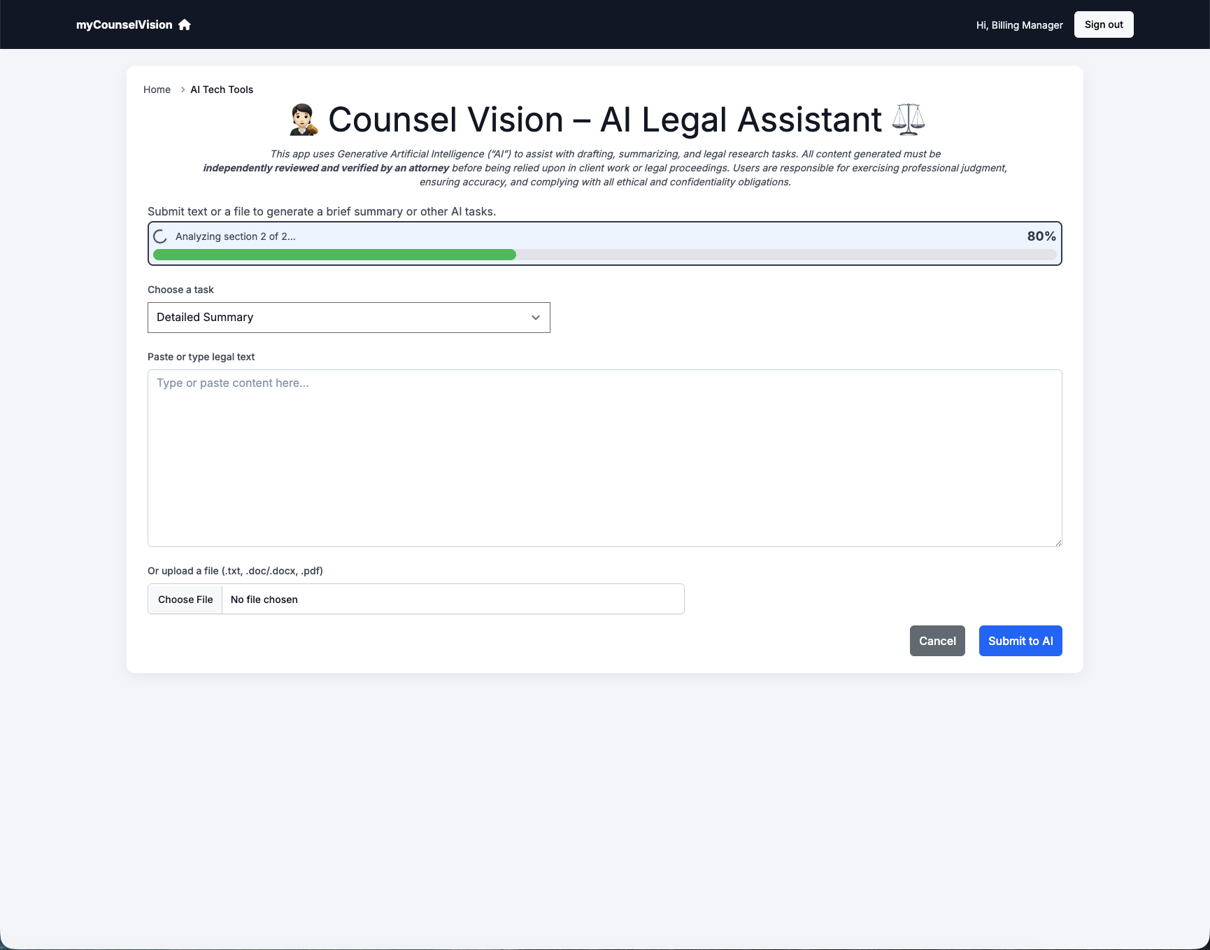 AI legal research