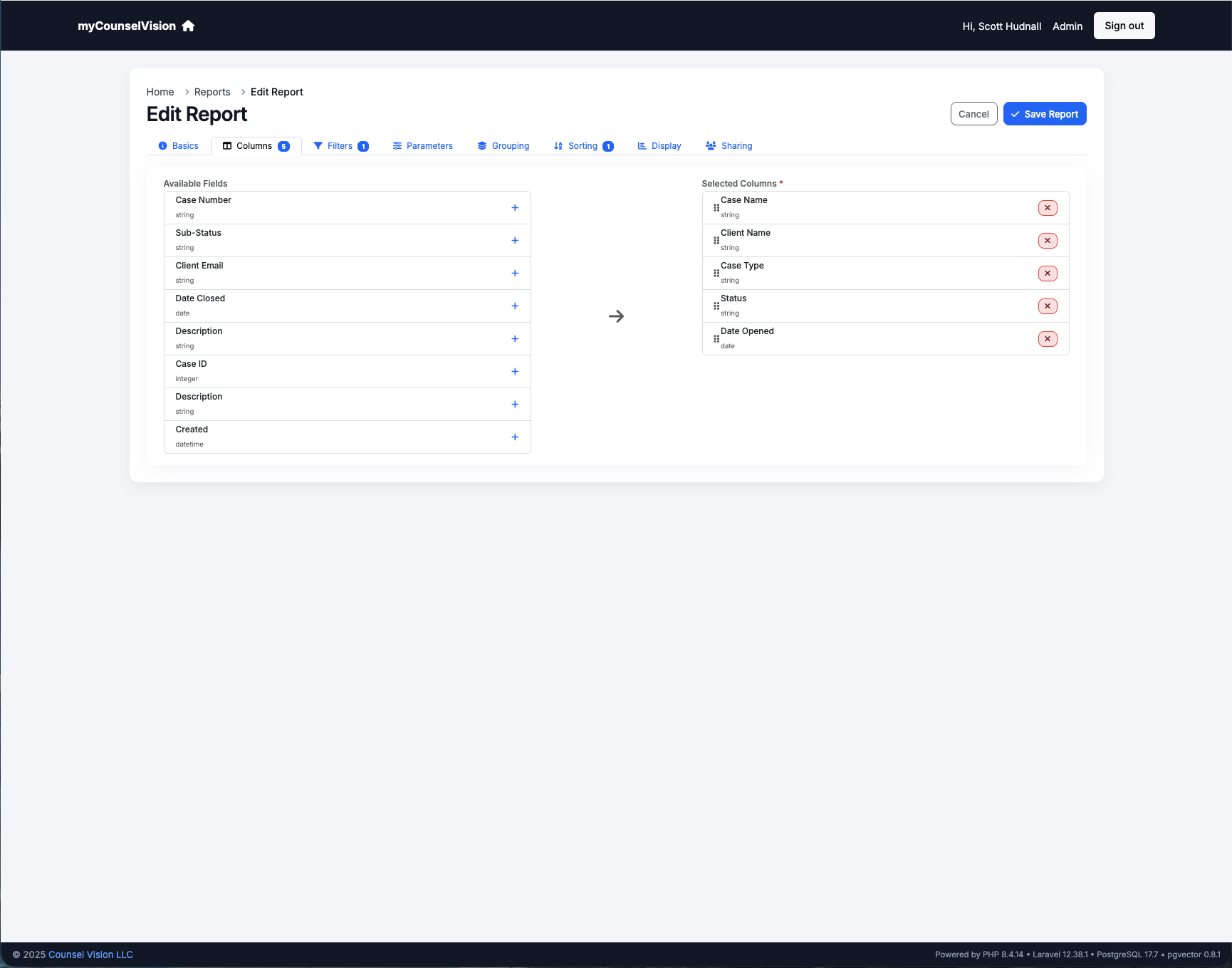 custom legal practice reports