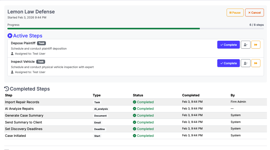 AI automated work flows